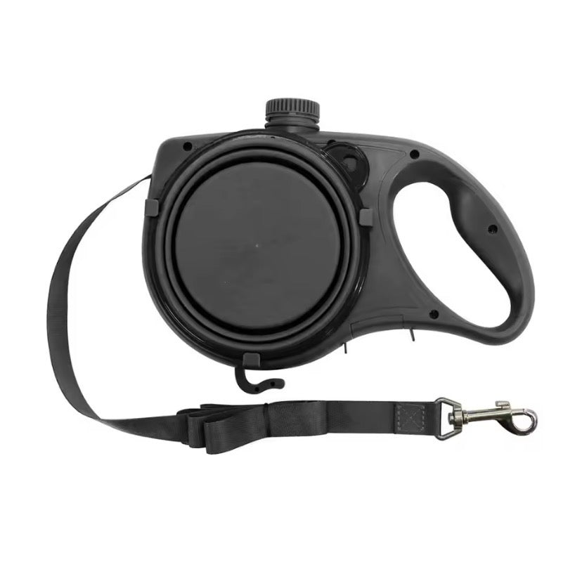 Hundkoppel med inbyggd vattenkopp